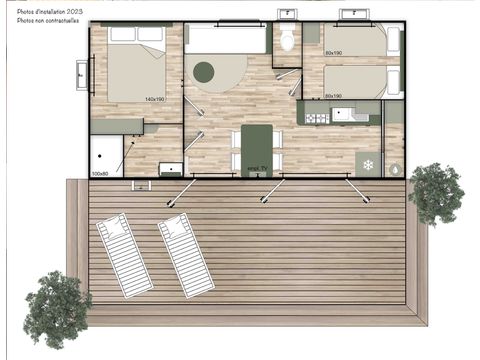MOBILHOME 4 personas - Familia Premium 29m² Clim TV