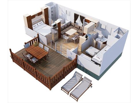 Stacaravan 5 personen - Redwood