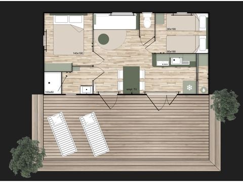Mobile home 4 persons - 2 BEDROOMS