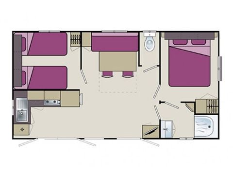 MOBILHOME 5 personnes - MISTRAL