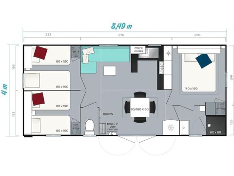 Mobile home 6 persons - CORDELIA