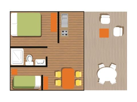 Wohnzelt auz holz 4 personen - LODGE WOODY