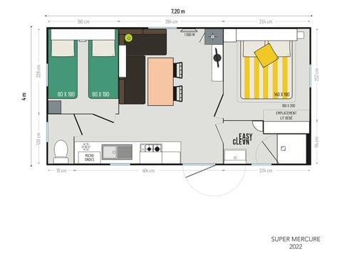 Mobile home 4 persons - Comfort