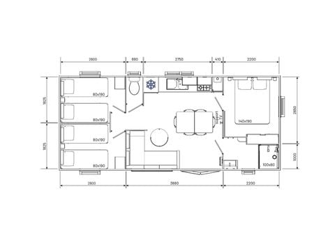 Mobile home 6 persons - Premium luxury 3 bedrooms