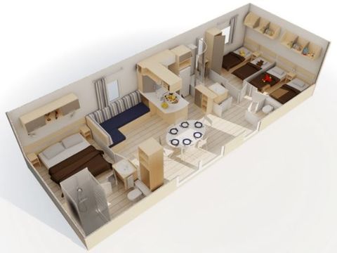 Mobile home 6 persons - ATLANTIC (Sea View )
