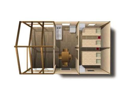 CANVAS AND WOOD TENT 4 people - Ecolodge - Wood - 19m² - 2 bedrooms