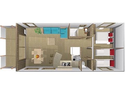 BUNGALOW DE LONA 4 personas - Ecolodge 2 CH - 4 PERS 32 m -TV + CLIM