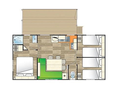 BUNGALOW 6 personnes - Cottage des Pins 3 CH - 6 PERS 29 m² - TV 