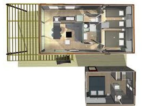 CHALET 6 persone - ATLANTIS GRIS + 1 suite matrimoniale in uno chalet separato