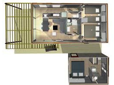 Chalet 6 persons - ATLANTIS GRIS + 1 master suite in a separate chalet