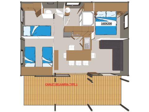 CHALET 6 personnes - BELHARRA 6 personnes - 3 chambres