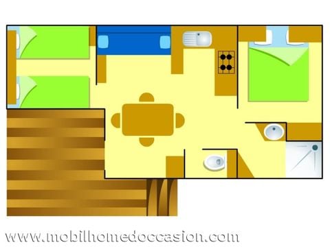 Stacaravan 4 personen - PACIFIC