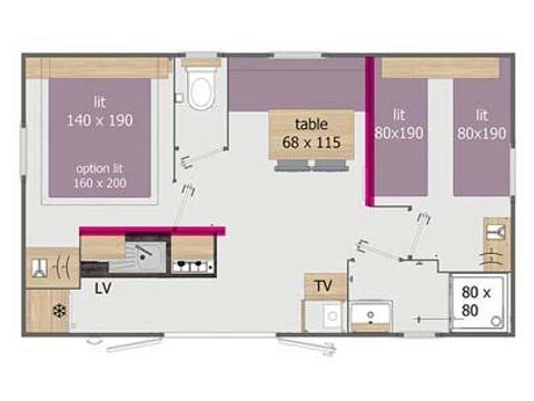 MOBILHOME 6 personnes - LUXE