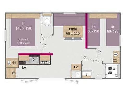Mobile home 6 persons - LUXURY