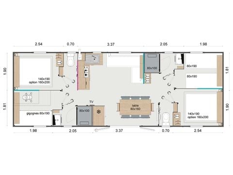 Mobile home 10 persons