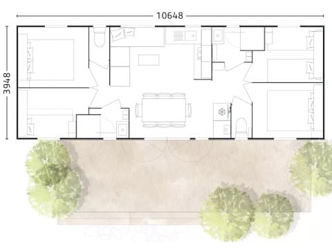 Mobile home 8 persons - NIRVANA 5 Rooms 8 People + TV