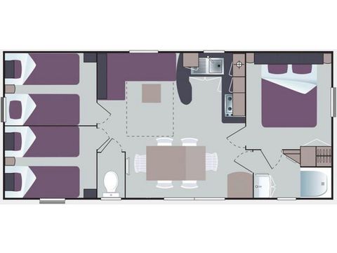 Mobile home 6 persons - Baltic 3 bedrooms
