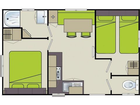 MOBILHOME 4 personas - Adriatique - 2 habitaciones