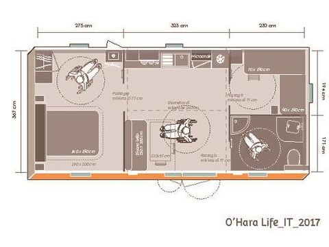 Mobile home 6 persons - CHATAIGNIER - PMR - 2 bedrooms
