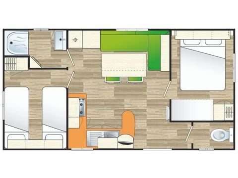 CASA MOBILE 6 persone - Evasion 2 camere da letto - TV