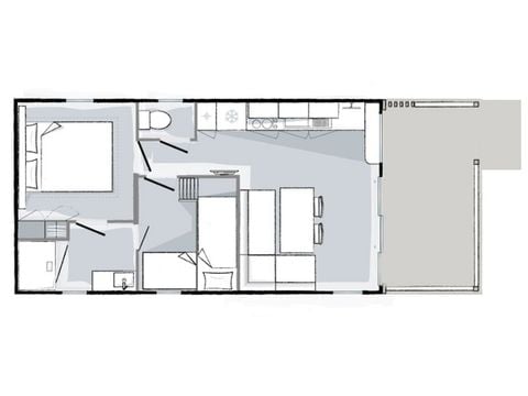 Mobilhome 4 personnes - Mahana - 2 chambres - 28m²
