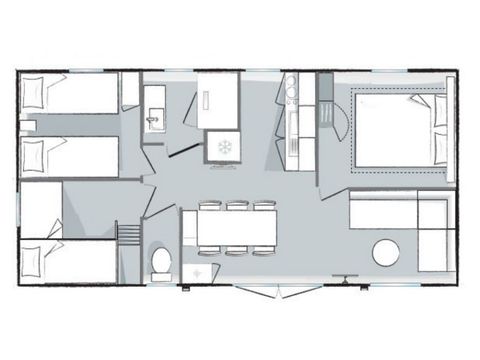 MOBILE HOME 6 people - Mahana 6 persons 3 bedrooms 32m².