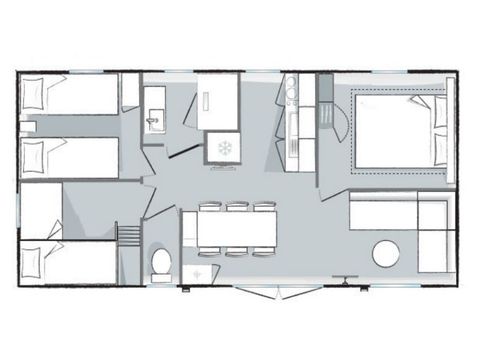 Mobile home 6 persons - Mahana - 3 bedrooms - 32m².