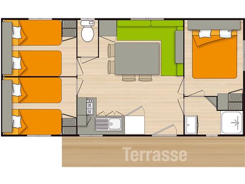 Mobile home 4 persons - Comfort 2 Bedrooms