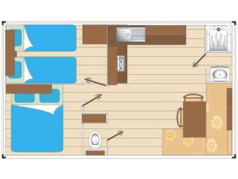 Mobilhome 4 personnes - Cocoon - 2 chambres - 21m²
