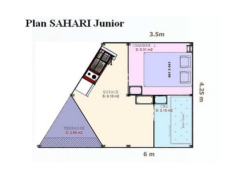 Canvas and wooden tent 4 persons - LODGE SAHARI with private bathroom
