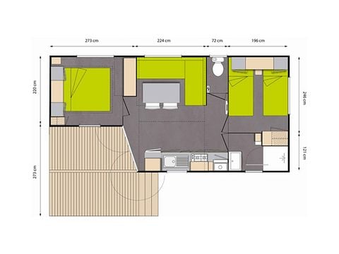 MOBILHOME 4 personas - CONFORT