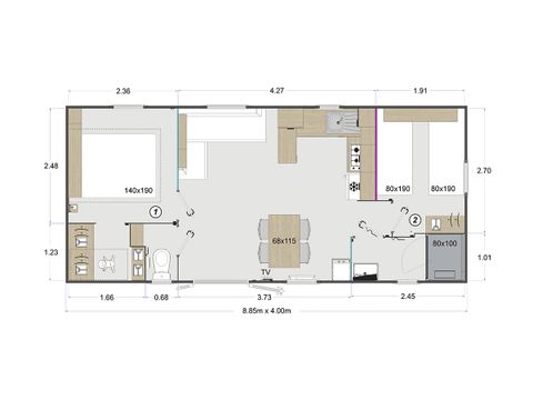 Mobile home 4 persons - TREND