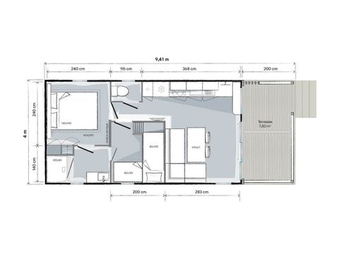 Mobilheim 4 Personen - LIVING