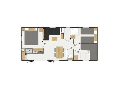 MOBILHOME 6 personnes - Confort 4 Pièces 6 Personnes + TV MOBILHOME 6 personnes - Confort 4 Pièces 6 Personnes + TV