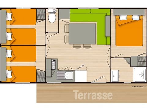 Stacaravan 8 personen - COMFORT