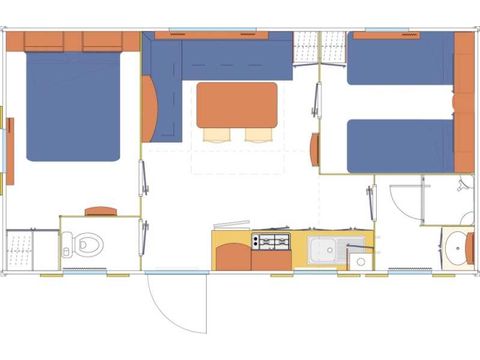 MOBILHOME 6 personas - O'hara 724 (4/6 plazas)