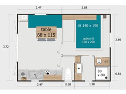 Stacaravan 2 personen - TULIP en ORCHID
