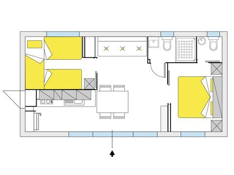 Bungalow 5 persons - 2 bedrooms