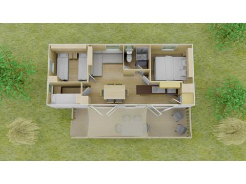 MOBILHOME 8 personas - Mobil-home | Premium | 3 Dormitorios | 6/8 Pers. | Terraza elevada | Aire acondicionado.