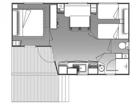 Mobile home 4 persons - O'hara 734