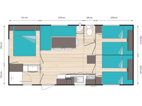 Mobile home 4 persons - O'Hara 784 – price for 4 people