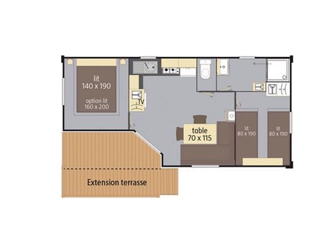 Mobile home 5 persons - LOGGIA/MERCURE