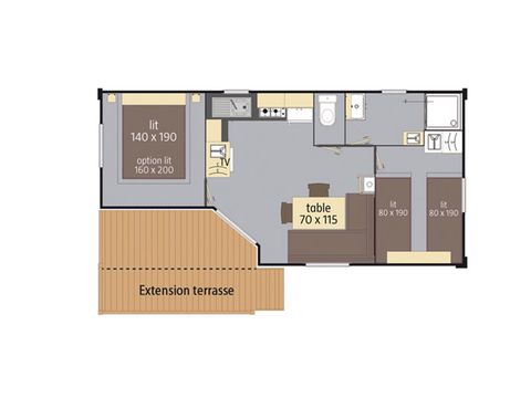 Stacaravan 5 personen - LOGGIA/MERCURE