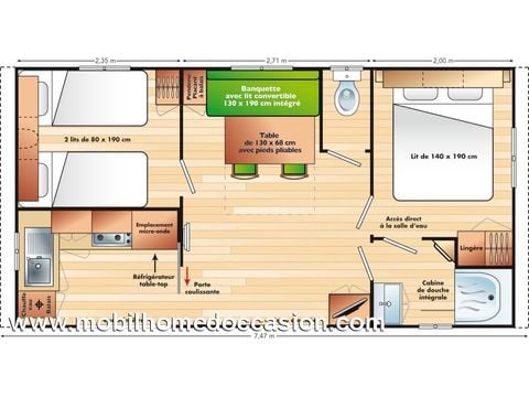 Stacaravan 4 personen - MERCURE
