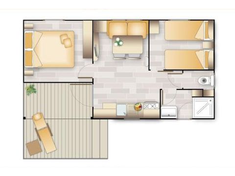 MOBILHOME 4 personas - GEORGIA