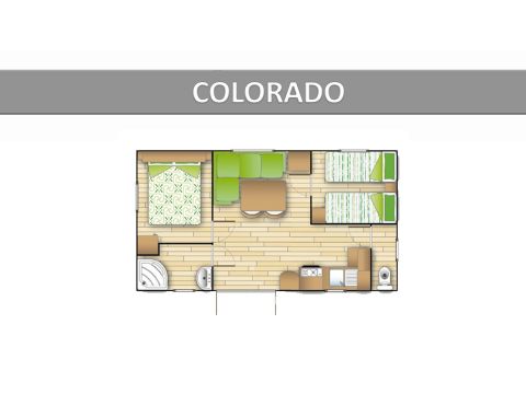 Stacaravan 4 personen - COLORADO VRIJE TIJD - AIRCONDITIONING - TV