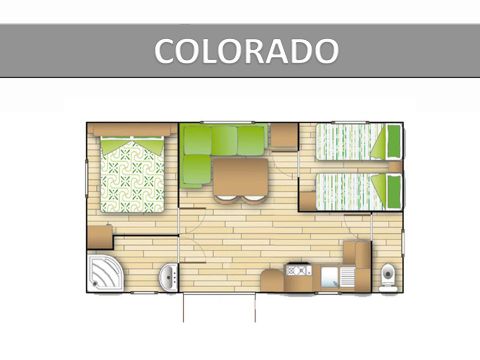Mobilheim 4 Personen - COLORADO LOISIR Klimatisiert 4 Personen