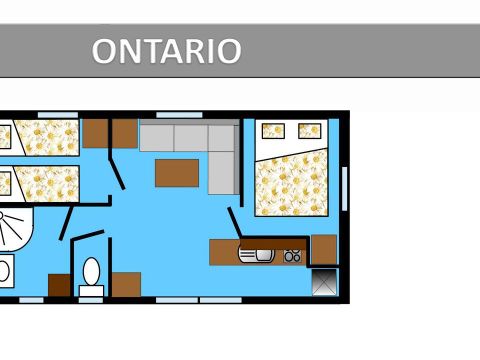 Stacaravan 4 personen - ONTARIO CLASSIC Airconditioning 4 personen