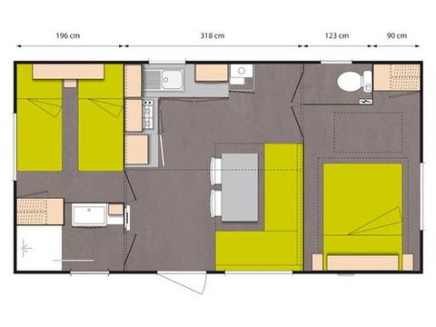 MOBILHEIM 4 Personen - COTTAGE (Bei Ankunft am Samstag)