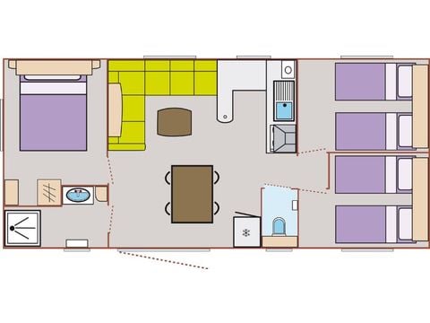MOBILHOME 6 personas - 55